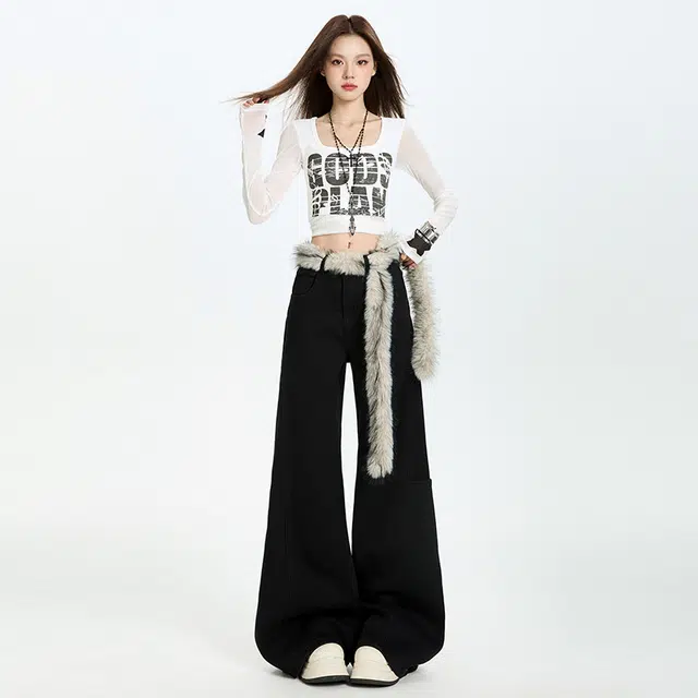 玫丝朵 时尚舒适通勤简约牛仔裤 女款