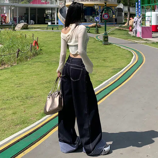 玫丝朵 简约舒适休闲通勤百搭牛仔裤 女款