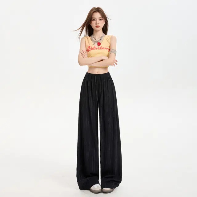 玫丝朵 百搭气质宽松舒适阔腿休闲裤 女款