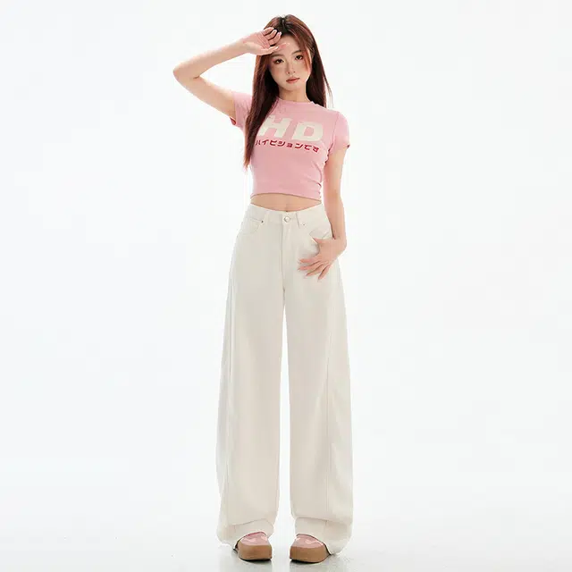 玫丝朵 时尚优雅百搭气质简约牛仔裤 女款