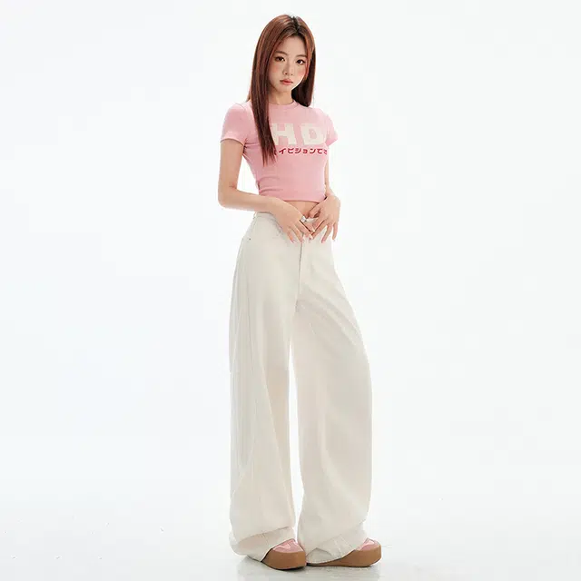 玫丝朵 时尚优雅百搭气质简约牛仔裤 女款