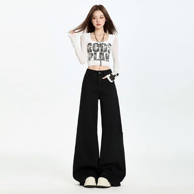 玫丝朵 时尚舒适通勤简约牛仔裤 女款