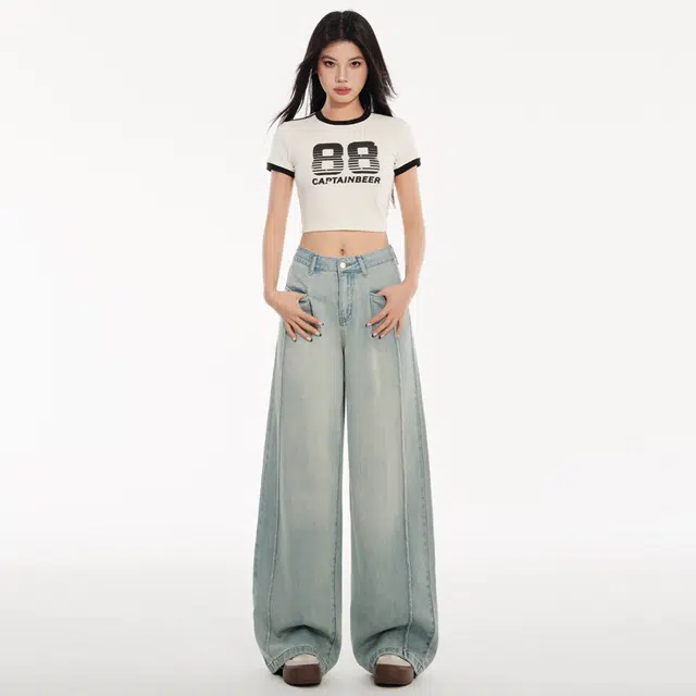 玫丝朵 优雅时尚舒适气质百搭牛仔裤 女款