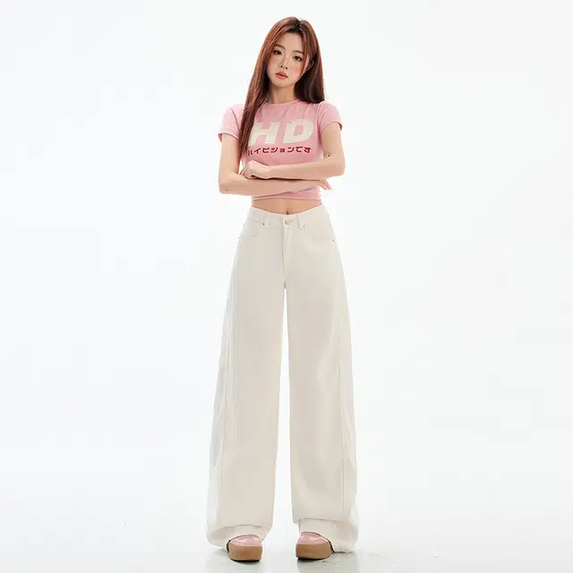 玫丝朵 时尚优雅百搭气质简约牛仔裤 女款