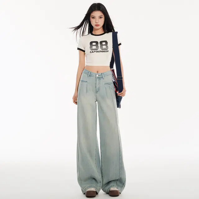 玫丝朵 优雅时尚舒适气质百搭牛仔裤 女款