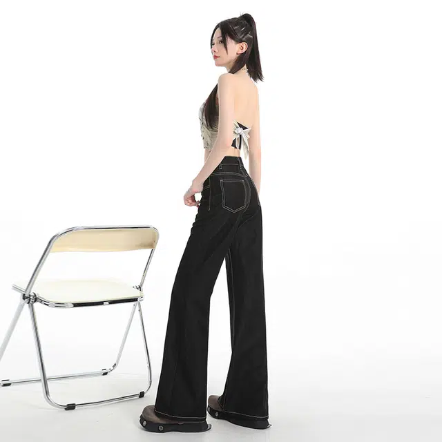 玫丝朵 时尚优雅复古气质百搭牛仔裤 女款