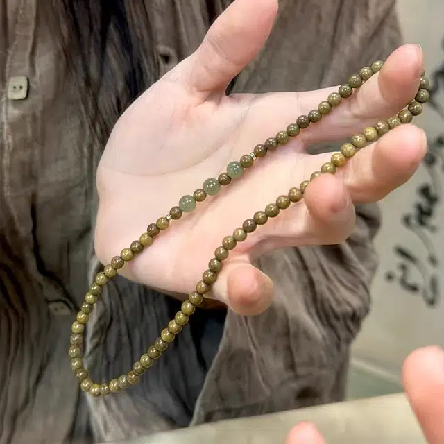 【平步青云】 达隆 原创国风 国潮文玩佛珠念珠本命年福禄吉祥一帆风顺 有钱花#好运 绿檀 木作手串 男女同款情侣款