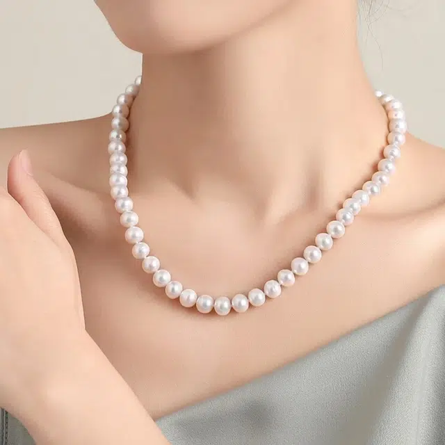 泛星 悦目优雅元宝扣 淡水珍珠 项链 女款