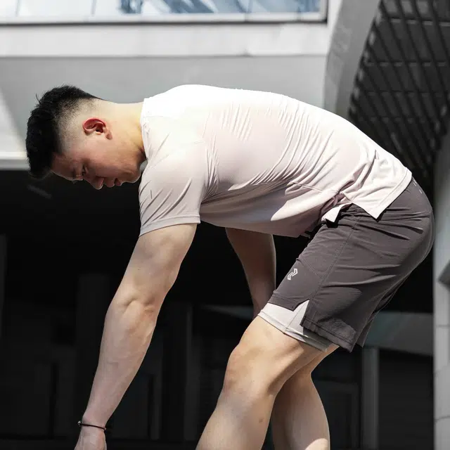 左右力量 美式不过膝训练透气健身运动休闲假两件内衬篮球裤 男女同款