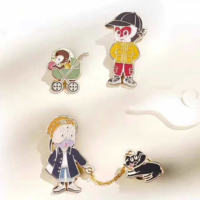 上美影 大闹天宫齐天大圣孙悟空 二郎神哮天犬 亦敌亦友谷圈胸章 徽章