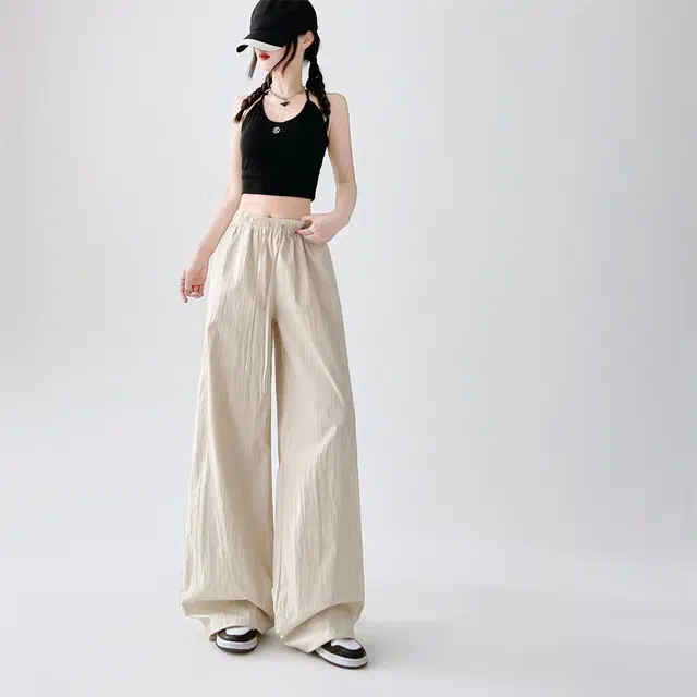 思蓓儿 简单版速干面料工装裤百搭显瘦大码休闲裤 女款