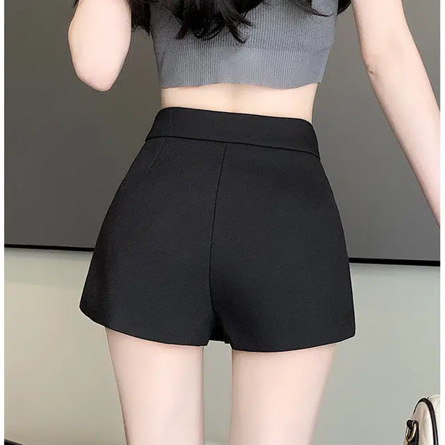 思蓓儿 美式夏防走光辣妹包臀休闲短裙 女款 黑色