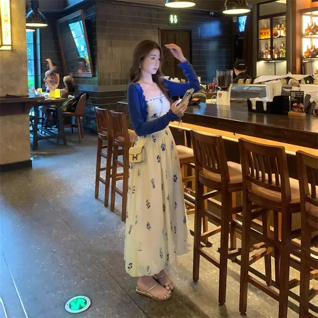 思蓓儿 时尚简约长袖舒适百搭裙子裙装套装 女款