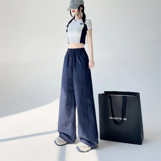 思蓓儿 简单版速干面料工装裤百搭显瘦大码休闲裤 女款