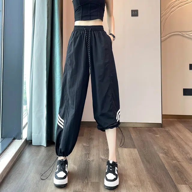 帝狼牛 薄款高腰速干裤两穿运动裤休闲裤 女款