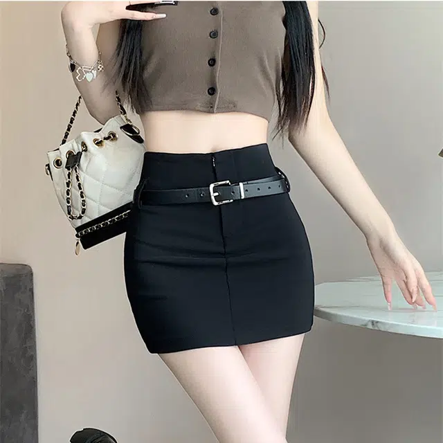 思蓓儿 设计感百搭包臀半身裙休闲短裙 女款