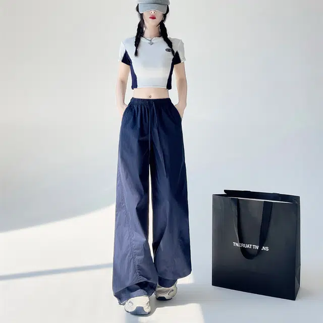 思蓓儿 简单版速干面料工装裤百搭显瘦大码休闲裤 女款