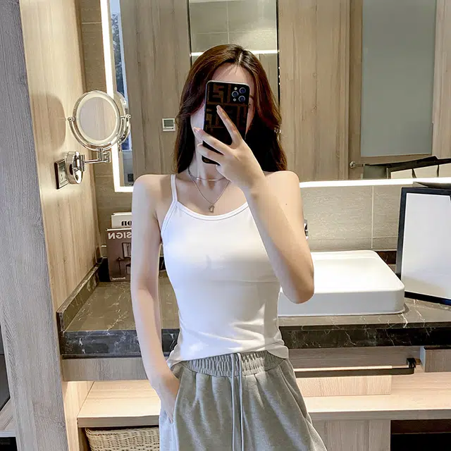 浪莎 韩版修身百搭休闲纯色内搭背心 女款