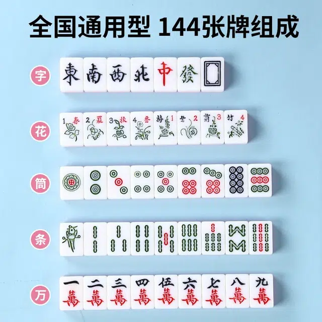 乐智由我 户外露营迷你便携式小麻将 桌游