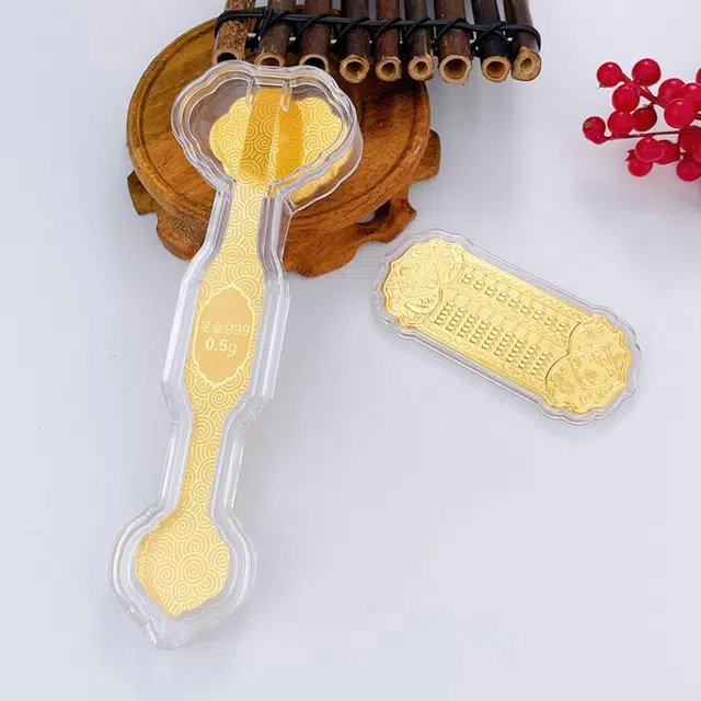 六桂福 福韵金 吉祥如意财源广进收藏储蓄储值投资储蓄收藏 蛇年本命年转运 足金 按克计价 金条/金币/金章 男女同款情侣款