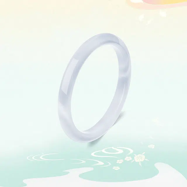 福韵金 【点收藏 赠古法素圈】新中式水墨丹青贵妃美人镯古风白月光气质素雅猫眼石清冷素雅温婉复古旗袍汉服有钱花手饰 首饰 手镯 女款