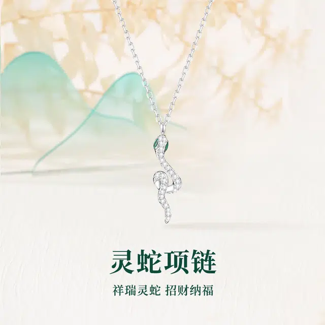 福韵金 小灵蛇锁骨链 甜酷冷淡风清冷高级感小众精致 独特个性潮流 蛇年 本命年转运#好运 锆石 项链 男女同款情侣款