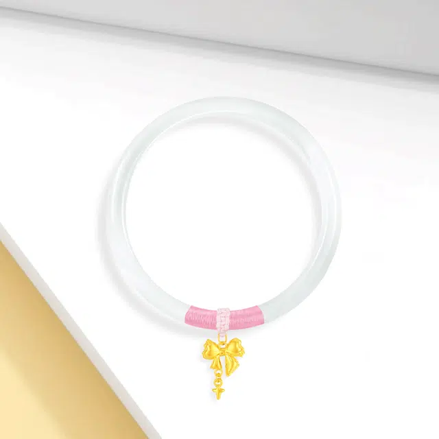 【999足金纯金 在逃公主】 福韵金 六桂福 星光蝴蝶结轻奢精致甜美温柔新中式国风温婉浪漫星辰日常百搭简约#好运 玉髓 手镯 女款