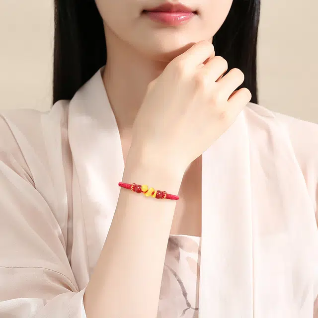 福韵金 卷卷蛇 新中式福巳升升气质高级感 蛇年本命年转运#好运 足金 按克计价 手链 男女同款情侣款