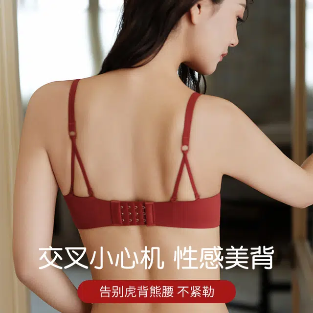 都市丽人 简约无痕小胸聚拢舒适无钢圈提拉上托文胸 女款 礼盒装