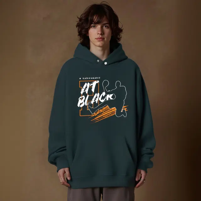 BLACK AT oversizelogo