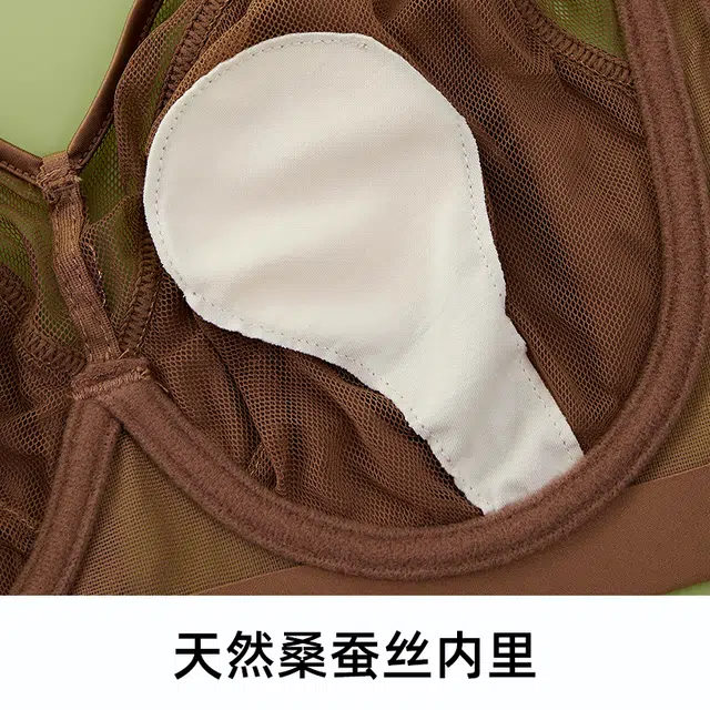 北极绒 无痕女女士内衣薄款胸罩大胸显小显瘦收副乳轻奢缎面聚拢防下垂调整型透气软钢圈文胸 女款