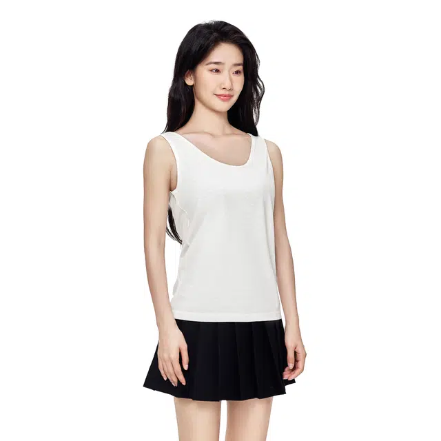 棉的美学 雪花棉纯色百搭上衣女坎肩内搭可外穿宽松显瘦无袖背心 女款