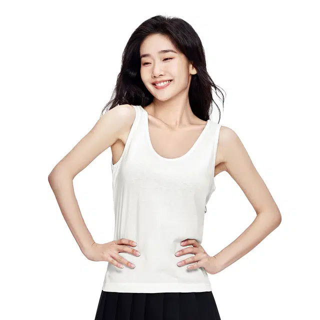 棉的美学 雪花棉纯色百搭上衣女坎肩内搭可外穿宽松显瘦无袖背心 女款