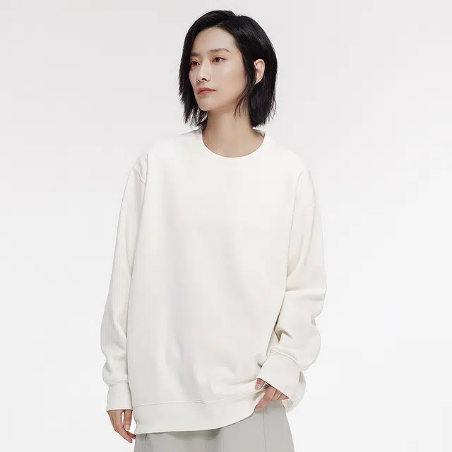 棉的美学 加绒加厚套头休闲舒适纯色卫衣 男女同款