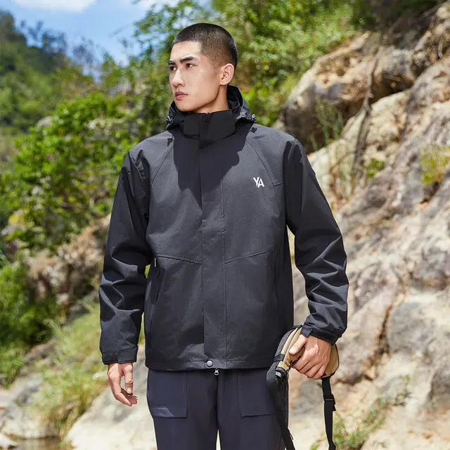 雅鹿  基础款山系户外运动露营机能徒步登山旅游宽松  防水防风防紫外线保暖耐磨冲锋衣 男女同款