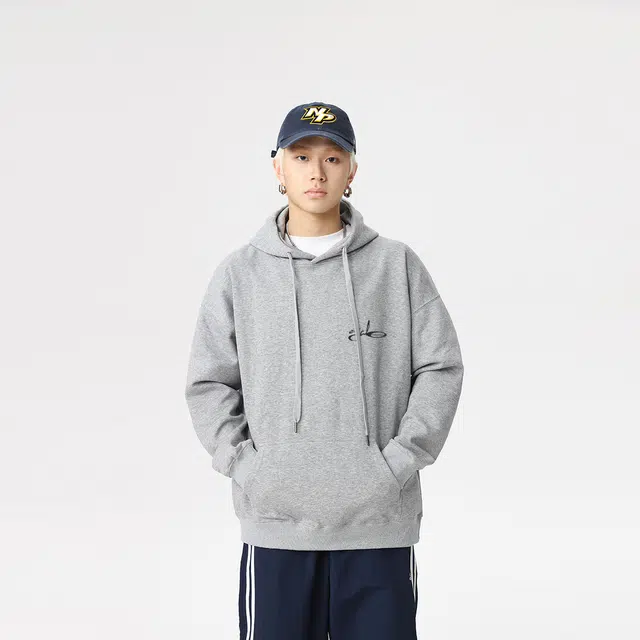 雅鹿 卡通龙字母印花宽松休闲连帽卫衣 男女同款