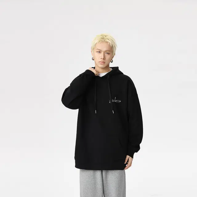 雅鹿 卡通龙字母印花宽松休闲连帽卫衣 男女同款