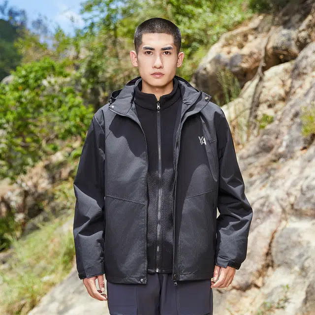 雅鹿  基础款山系户外运动露营机能徒步登山旅游宽松  防水防风防紫外线保暖耐磨冲锋衣 男女同款