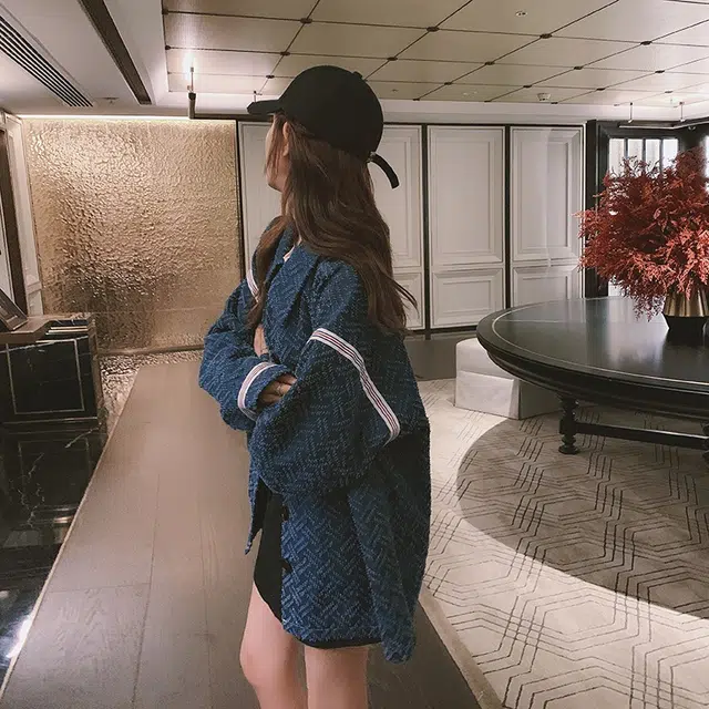 袋鼠 小个子韩系慵懒宽松休闲上衣牛仔外套 女款