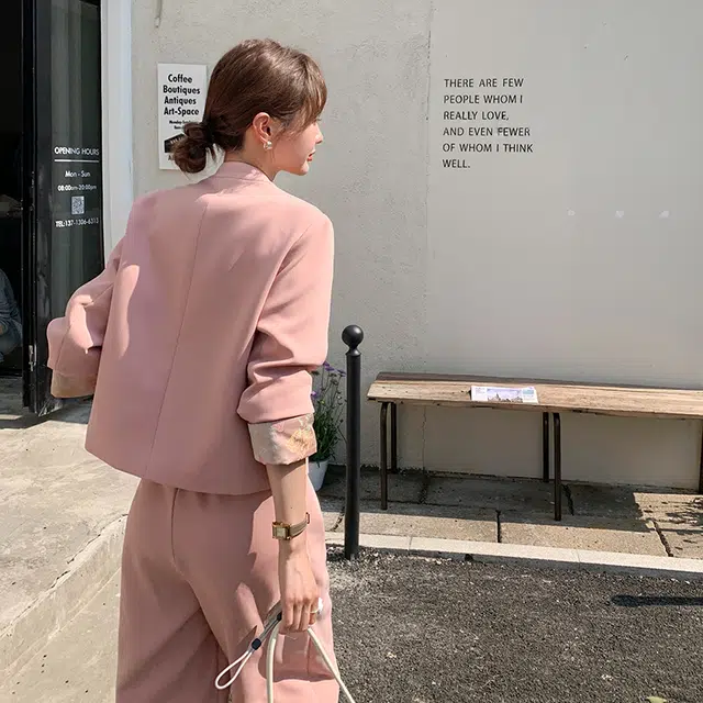 袋鼠 新中式轻国风夹克上衣阔腿裤两件套休闲套装 女款