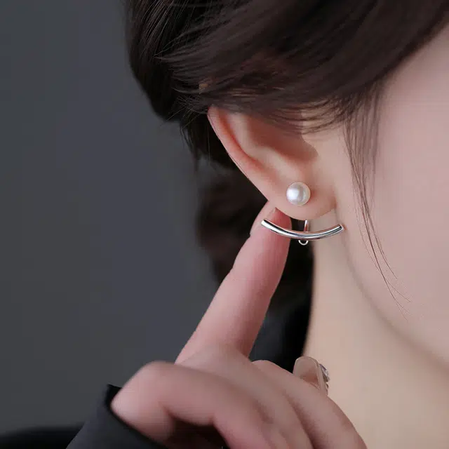 韵系 简约微笑一款两戴 小众设计 铜镀金 耳环 女款