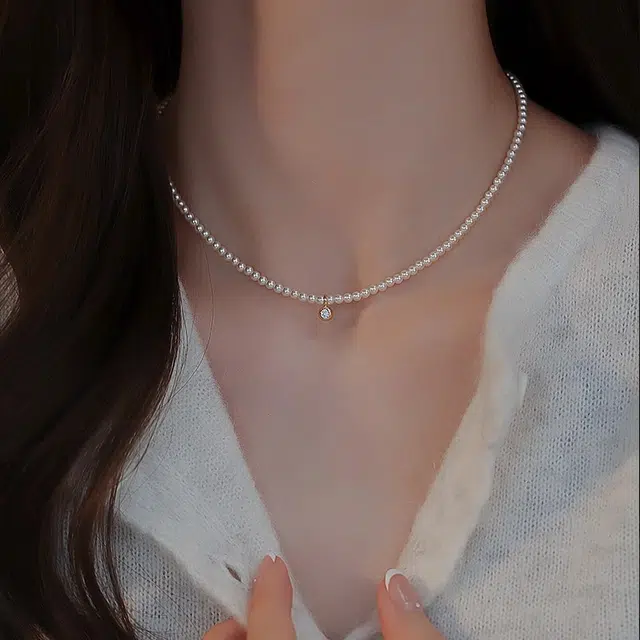 韵系 锁骨链小众设计感高级法式颈链 锆石 项链 女款