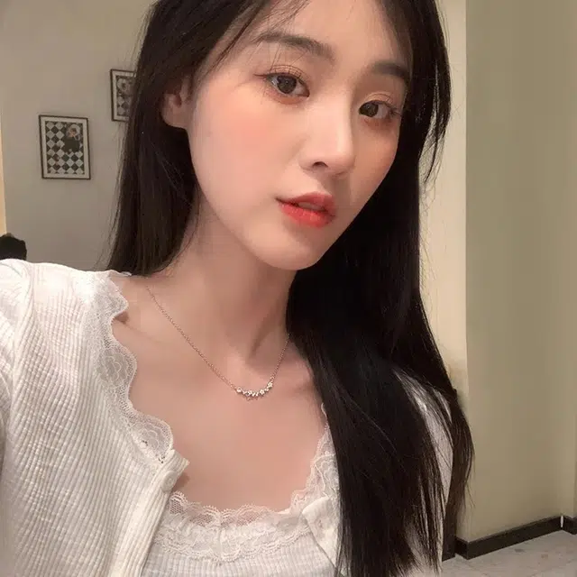 韵系 银河倾斜精致满天星锁骨链甜美颈链 锆石 项链 女款