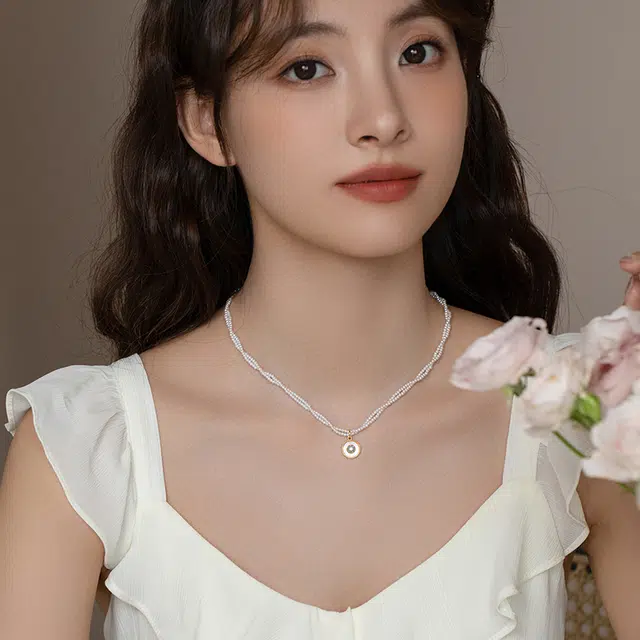 韵系 法式海洋之泪贝壳款高级感锁骨链时尚颈链 铜镀金 项链 女款