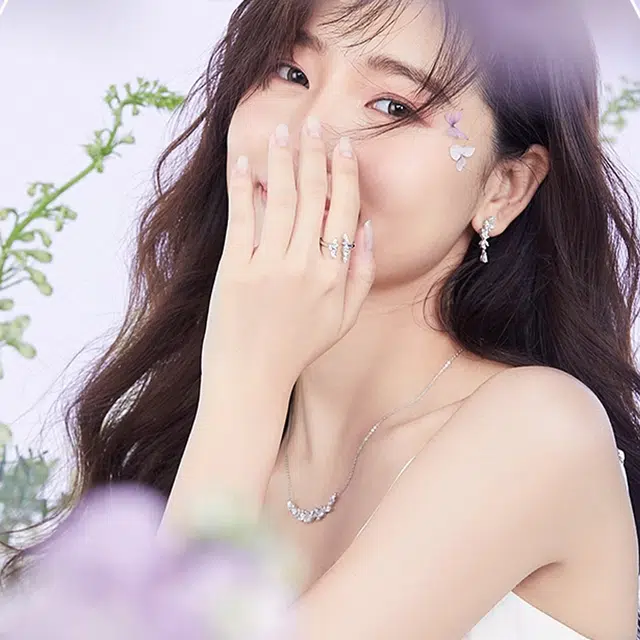 韵系 精致爆闪锆石紫藤花 高级感小众颈链 铜 项链 女款