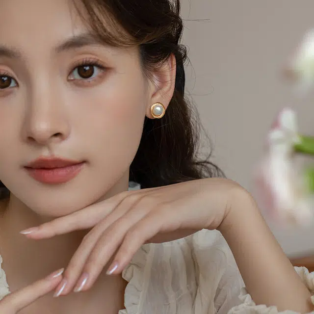 韵系 金丝缠绕 铜镀金 耳钉 女款