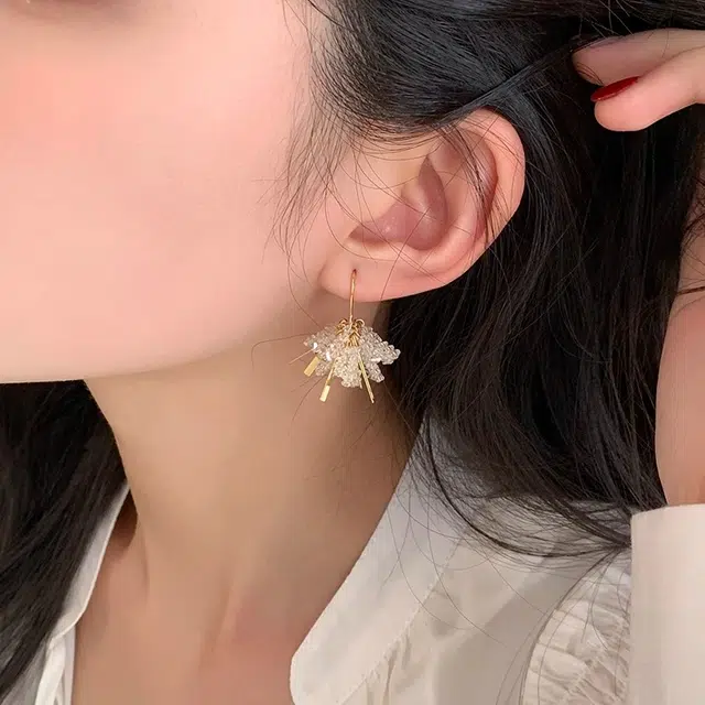 韵系 璀璨烟花绽放流苏 铜 耳环 女款