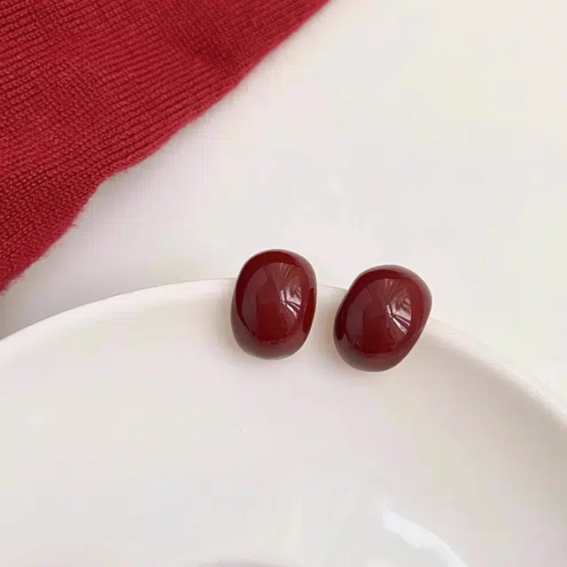 韵系 安可拉红腰果 铜镀金 耳环 女款