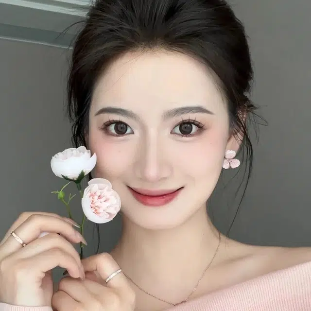 韵系 甜美精致渐变 铜镀金 耳钉 女款