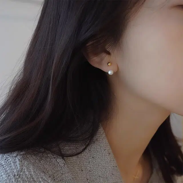 韵系 爆款轻奢小众设计感简约 淡水珍珠 耳环 女款
